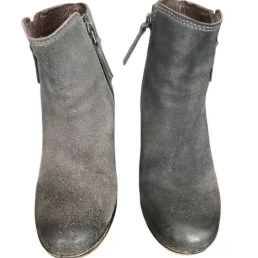 Bed Stu ROAN Lina Gray Distressed Leather Ankle Boots 6.5
